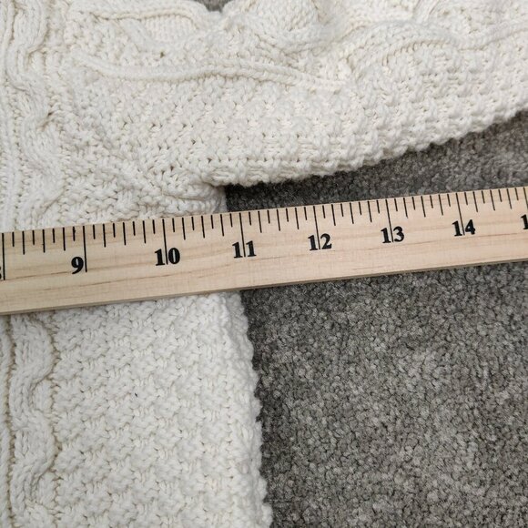 Gap Girl's Sweater Dress in Ivory Size 3T Cable Knit 100% Cotton Shirt Skirt - Picture 4 of 7